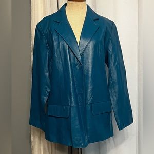 Chadwicks Deep Blue Leather Jacket
